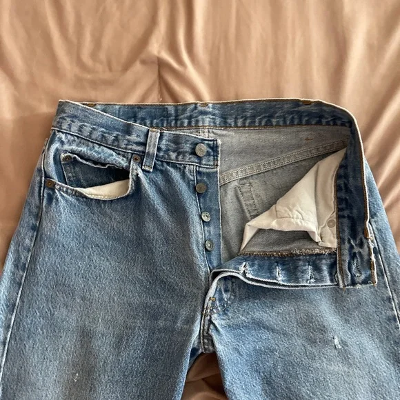 1980 Levis 501 Button Fly 29-32 Denim Jeans